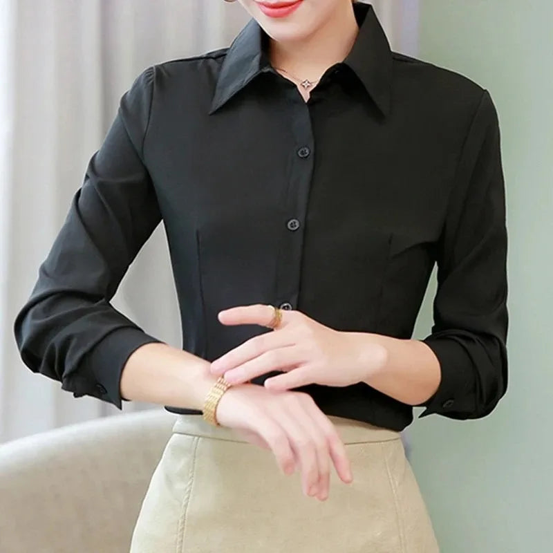Women's Collared Long Sleeve Shirt