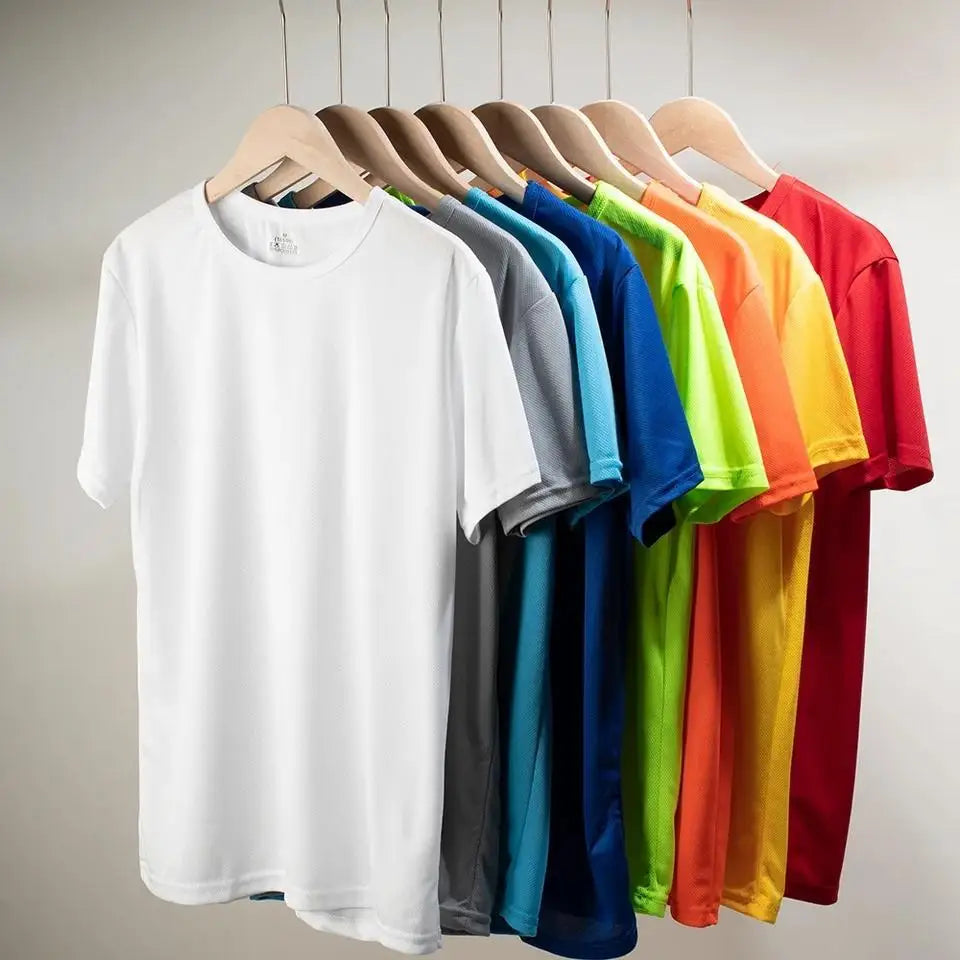 Men's Plain Crew Neck Short Sleeve T-shirt For Workout Outfits
