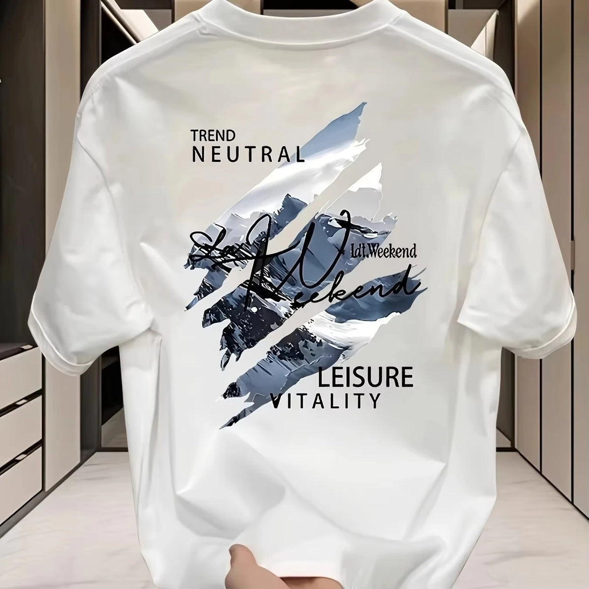 Men's Summer Breathable Short Sleeve Graphic T-Shirt for Casual Streetwear