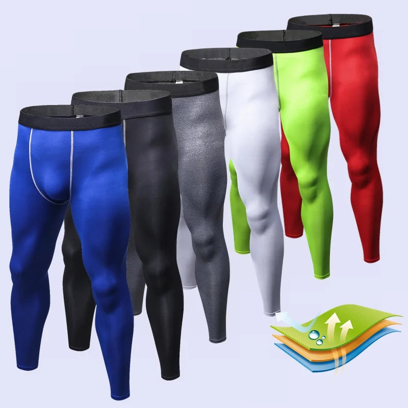 Men's Fitted Training Leggings for Gym and Running