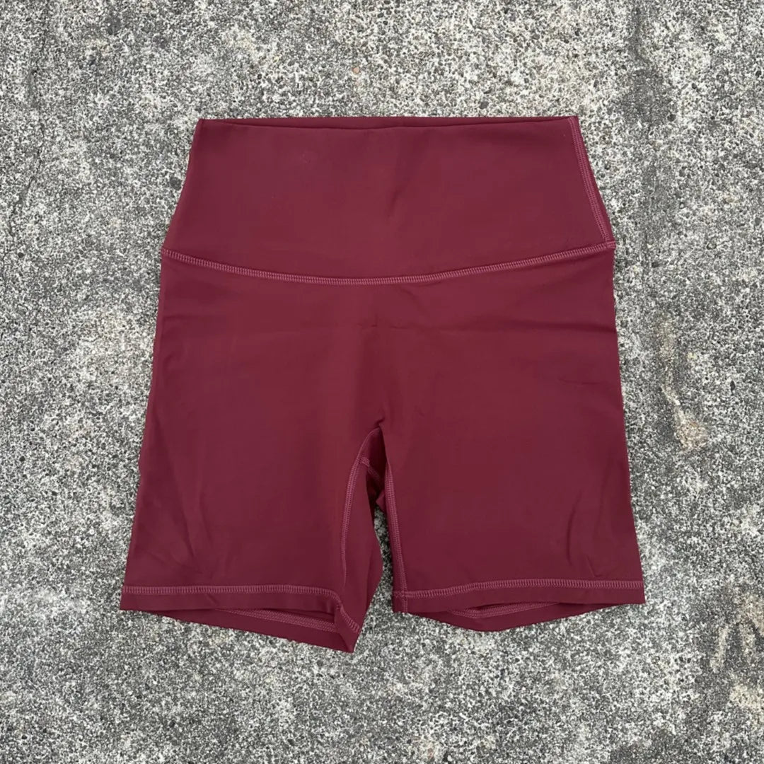 Women's High Waist Nylon Blend Biker Shorts for Yoga and Training