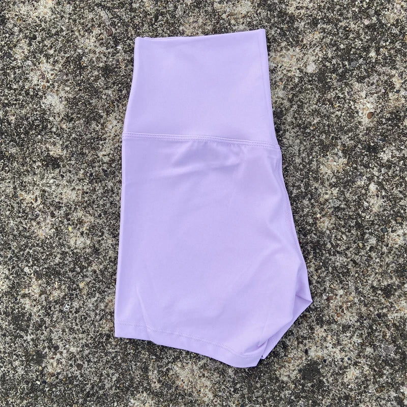 Women's High Waist Nylon Blend Biker Shorts with Colour Options