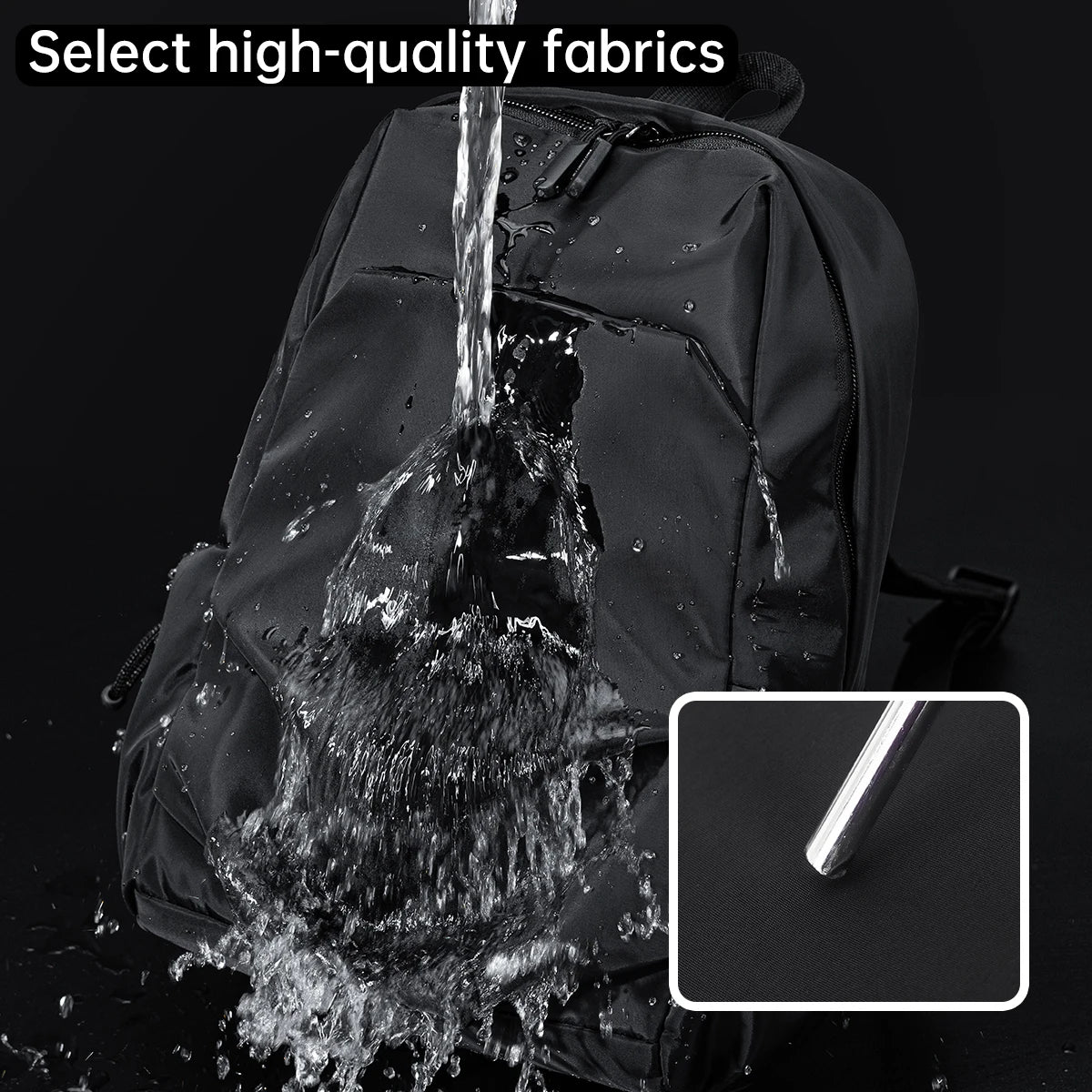 Compact Casual Backpack with Zipper Opening and Twin Shoulder Carry Straps