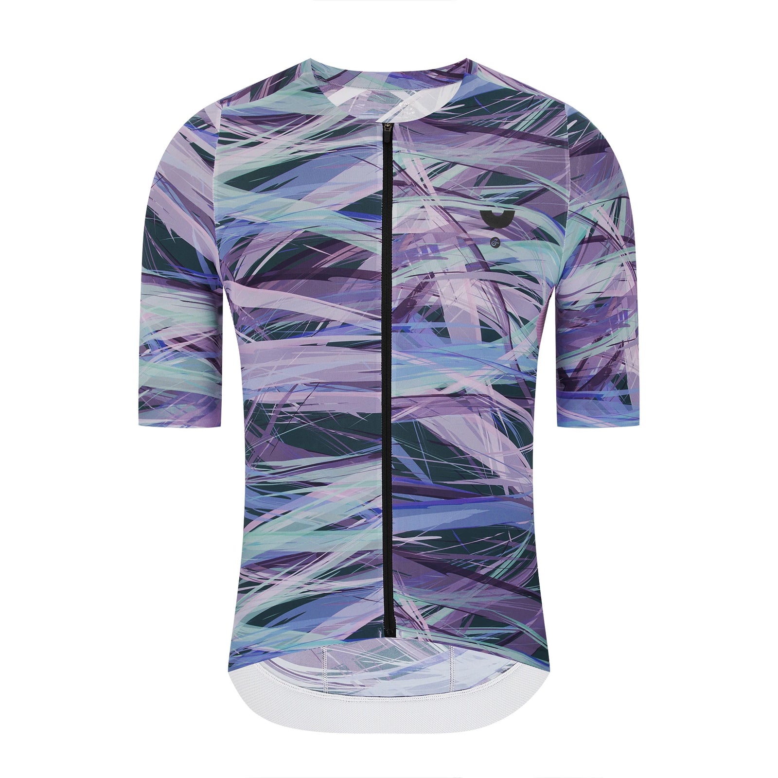 Men's Abstract Print Cycling Jersey with Short and Long Sleeve Options