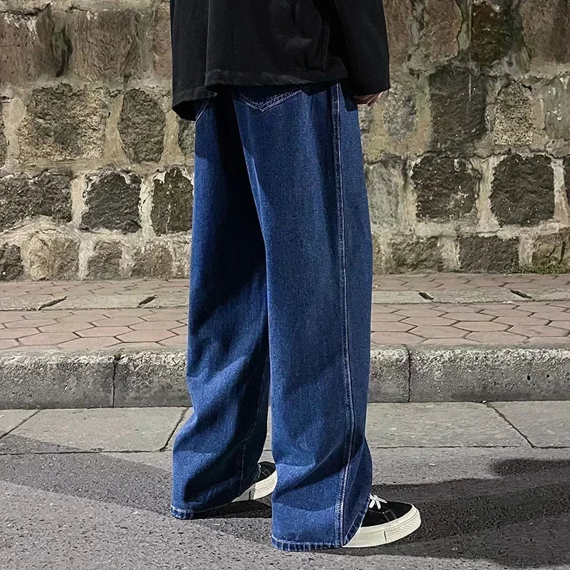 Men's Wide Leg Denim Jeans for Casual Everyday Wear
