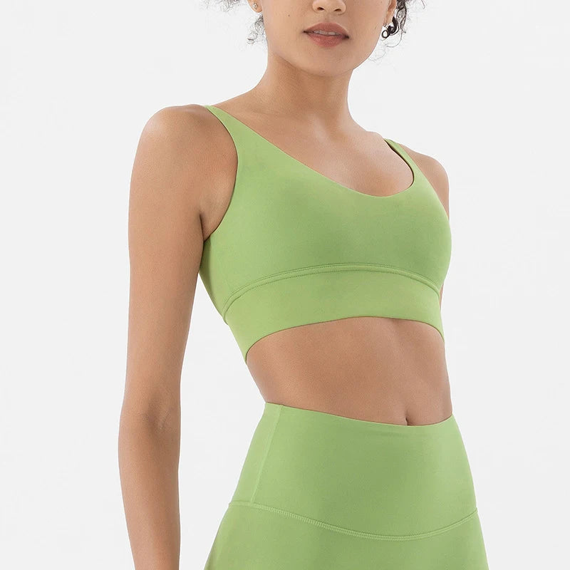 Women's Scoop Neck Racerback Sports Bra