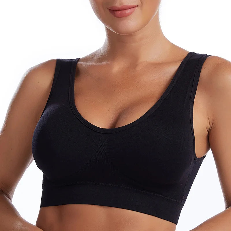 Women's Wide Strap Scoop Neck Sports Bra