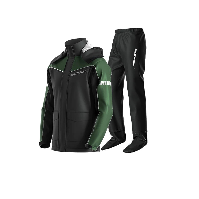 Outdoor Hooded Jacket and Trouser Clothing Set with Style Options