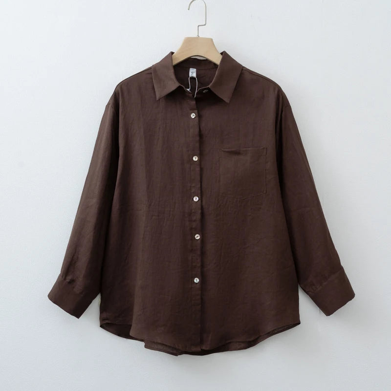 Women's Collared Long Sleeve Shirt