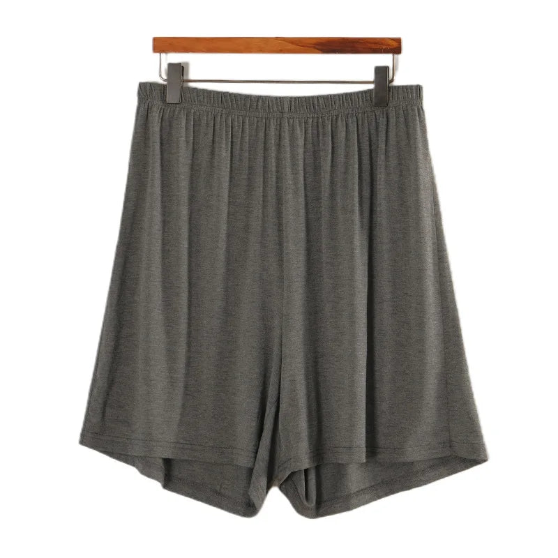 Men's Solid Elastic Waist Modal Lounge Shorts for Home Wear
