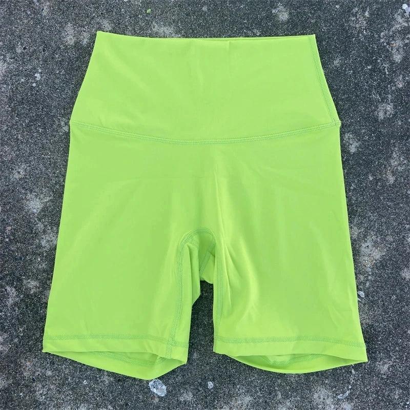 Women's High Waist Nylon Blend Biker Shorts for Yoga and Training