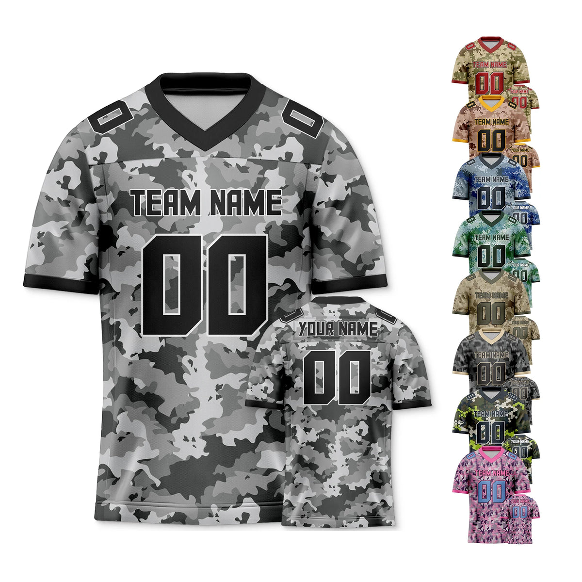American Football Graphic Short Sleeve Sports Jersey with Number Print