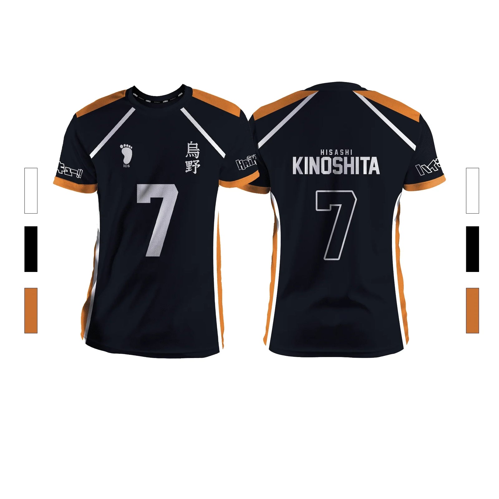Anime Number Volleyball Short Sleeve T-shirt For Sports Outfits