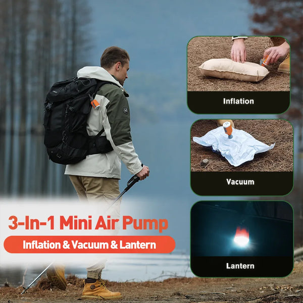 Pump 4.0 Mini Air Pump For Mattress Outdoor Camping Portable Electric Inflator for Hiking/Air Bed Swimming Ring Vacuum Pump