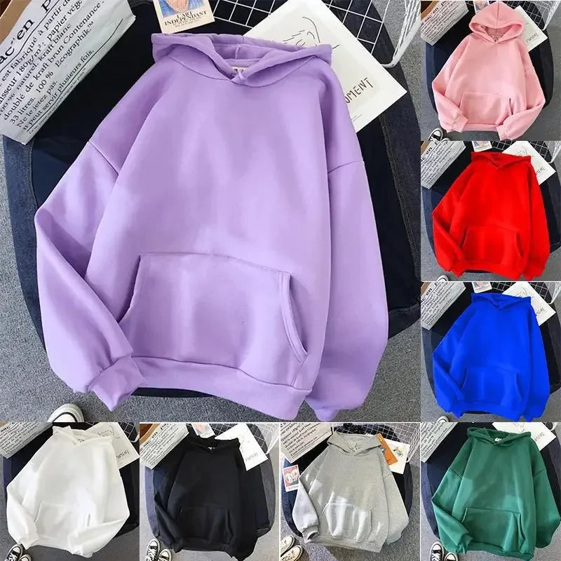 Long Sleeve Casual Hooded Sweatshirt with Relaxed Streetwear Styling