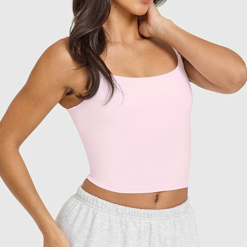Women's Thin Strap Scoop Neck Tank Top