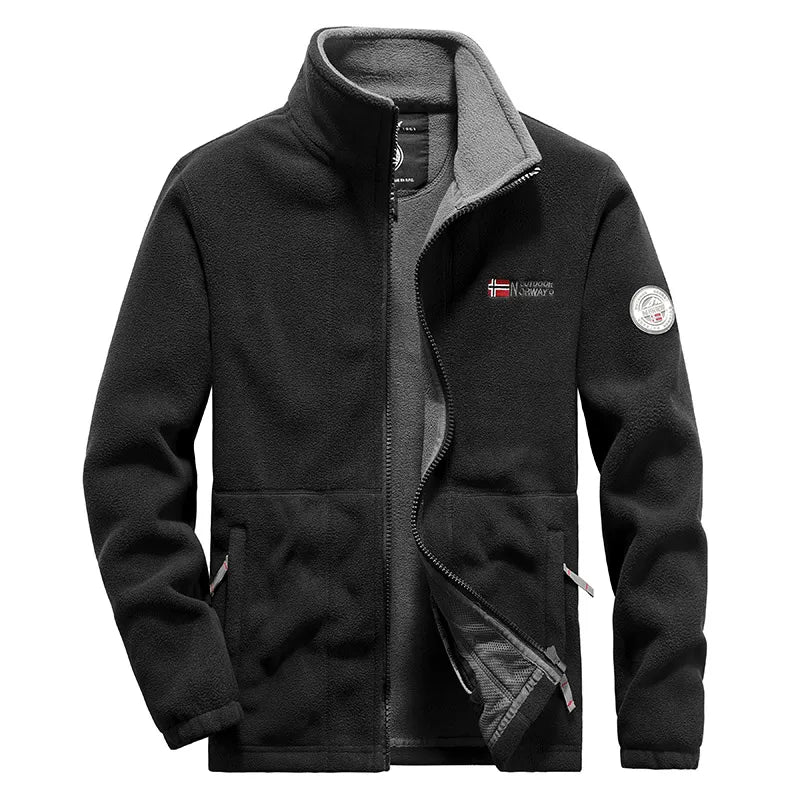 Men's Stand Collar Fleece Jacket