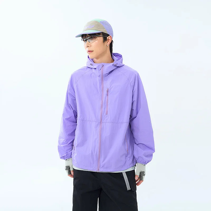Lightweight Hooded Hiking Windbreaker Jacket for Trail Wear