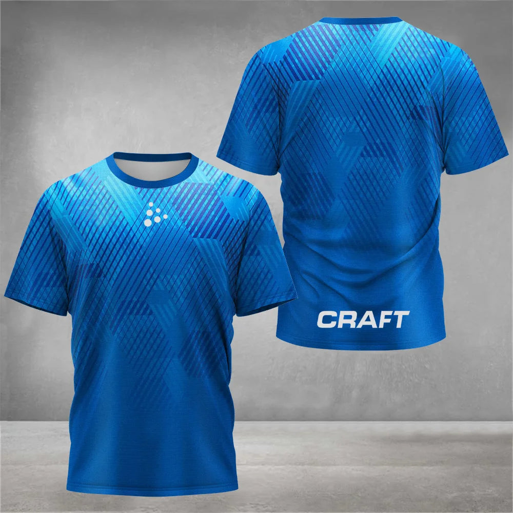 Printed Court Sports Short Sleeve T-shirt For Sports Outfits