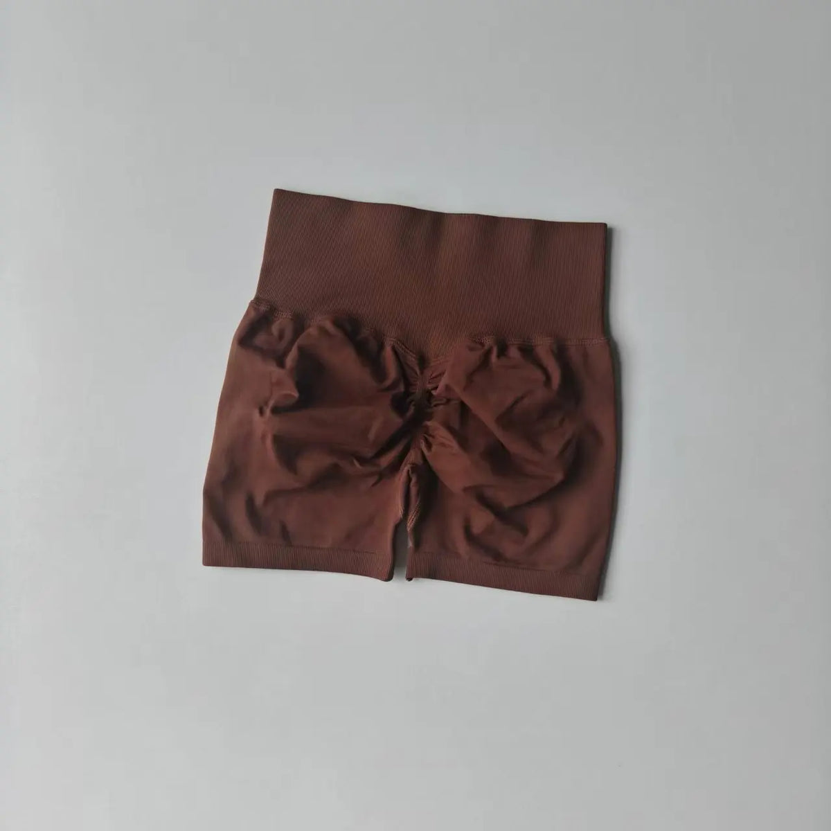 Women's High Waist Scrunch Back Polyester Shorts for Gym Workouts