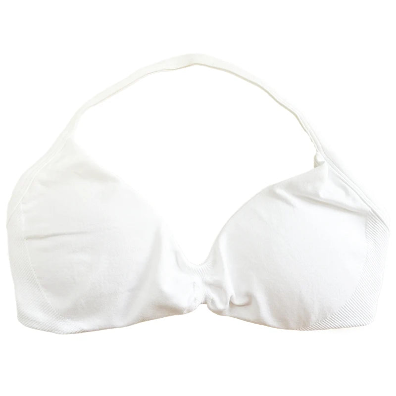 Women's Ruched Halter Neck Sports Bra