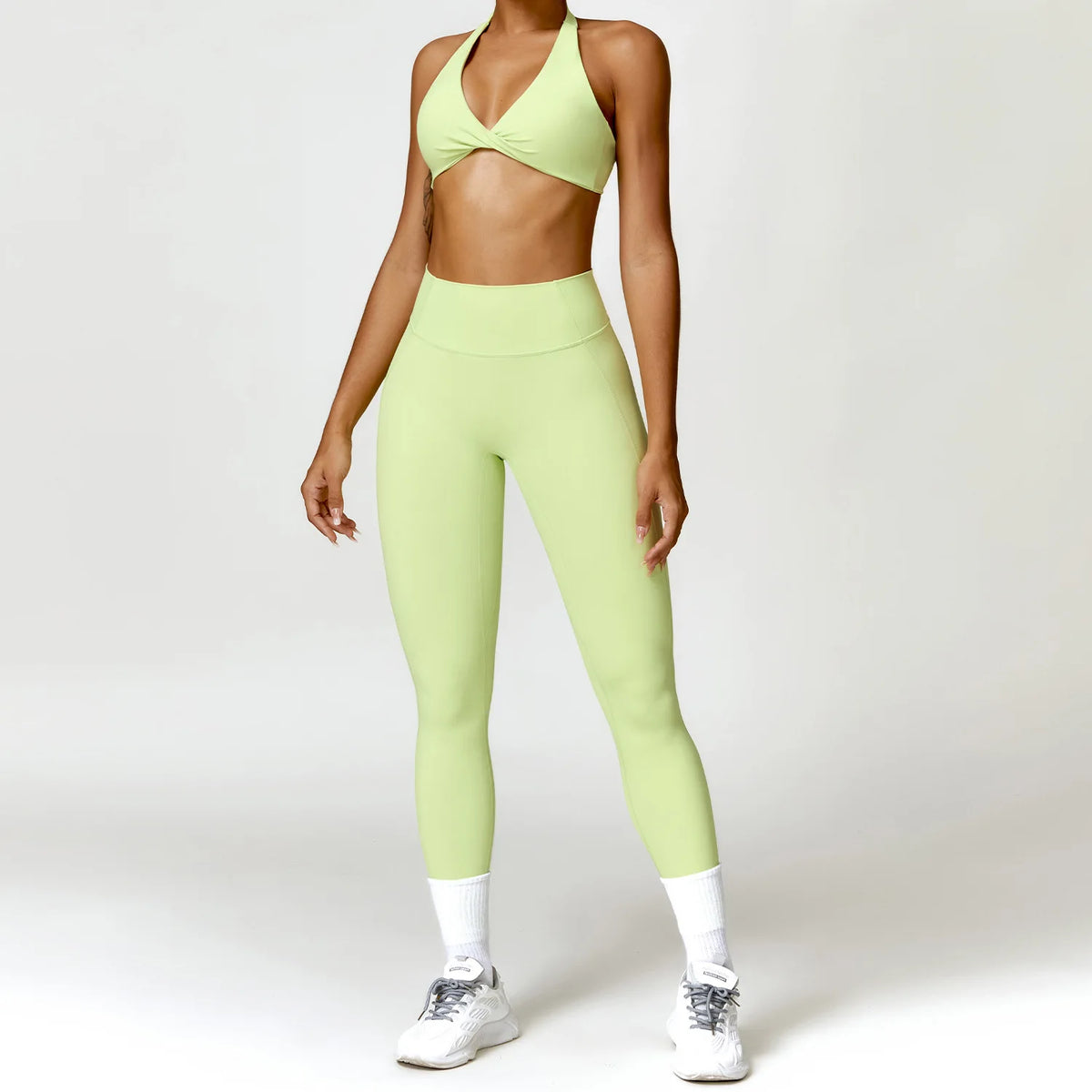 Women's Halter Bra And Variable Bottoms Yoga Set