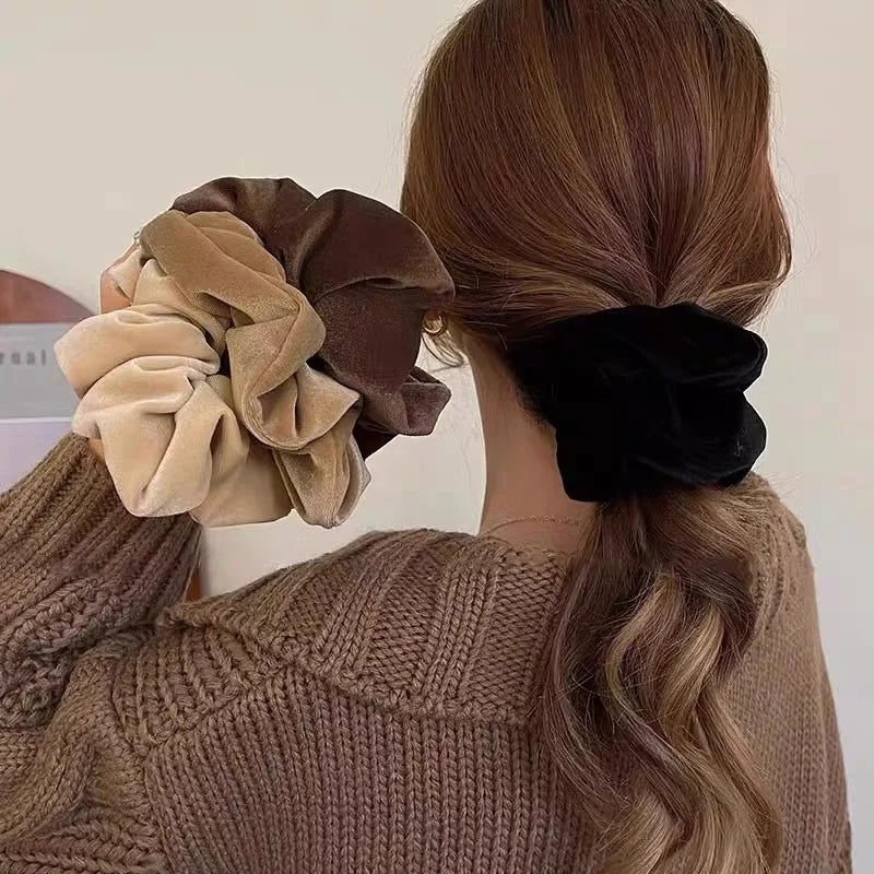 Fabric Scrunchie Elastic Hair Band for Ponytail and Bun Styling