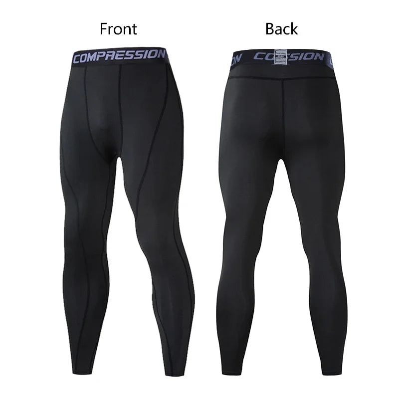 Men's Fitted Training Leggings for Gym and Running