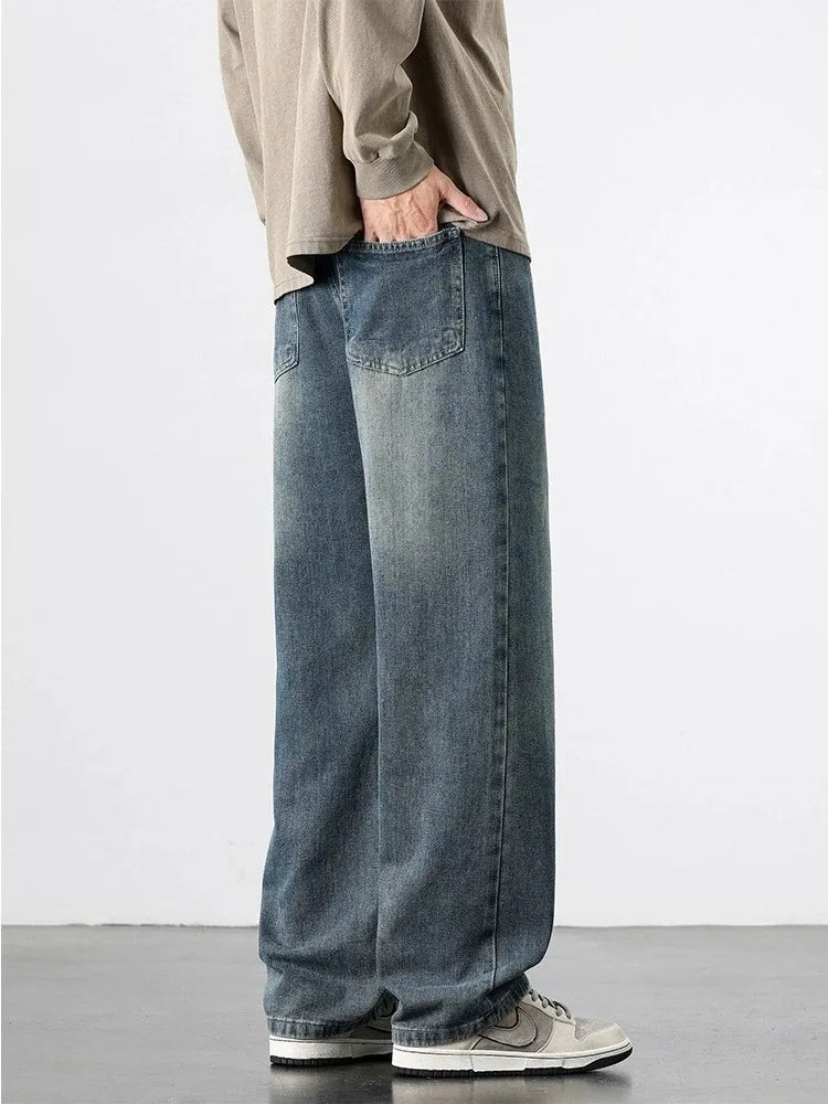 Men's Wide Leg Denim Jeans for Casual Everyday Wear