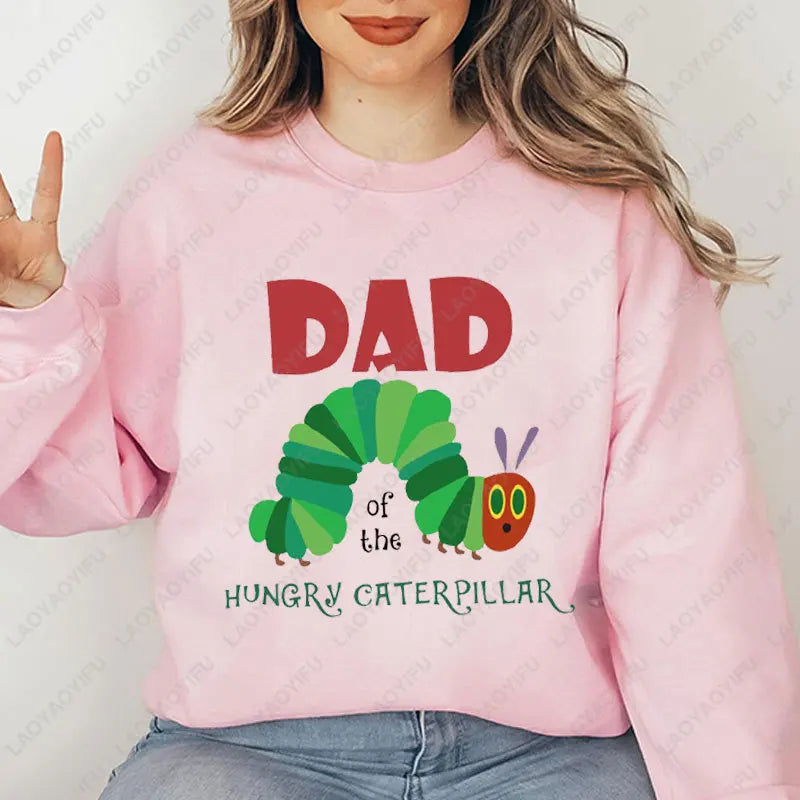 Caterpillar Graphic Long Sleeve Pullover Casual Sweatshirt for Layering