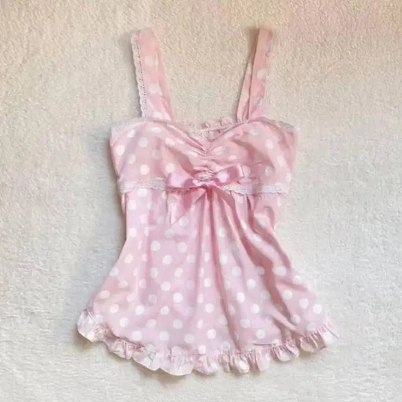 Women's Printed Polyester Camisole with Thin Straps and Multiple Graphic Styles