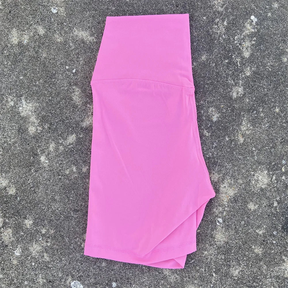 Women's High Waist Nylon Blend Shorts for Yoga and Training