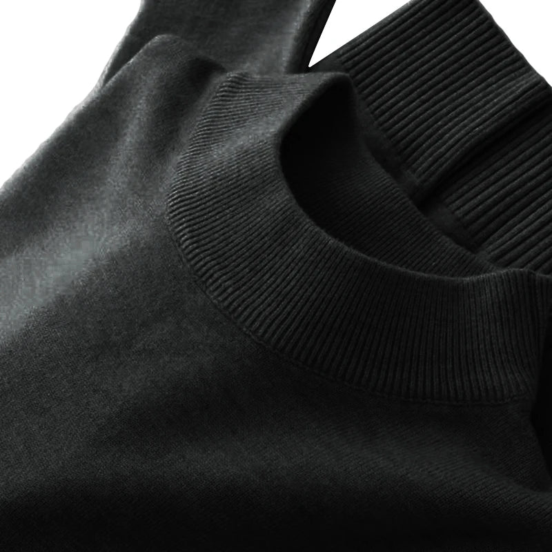 Men's Mock Neck Long Sleeve Knit Sweater