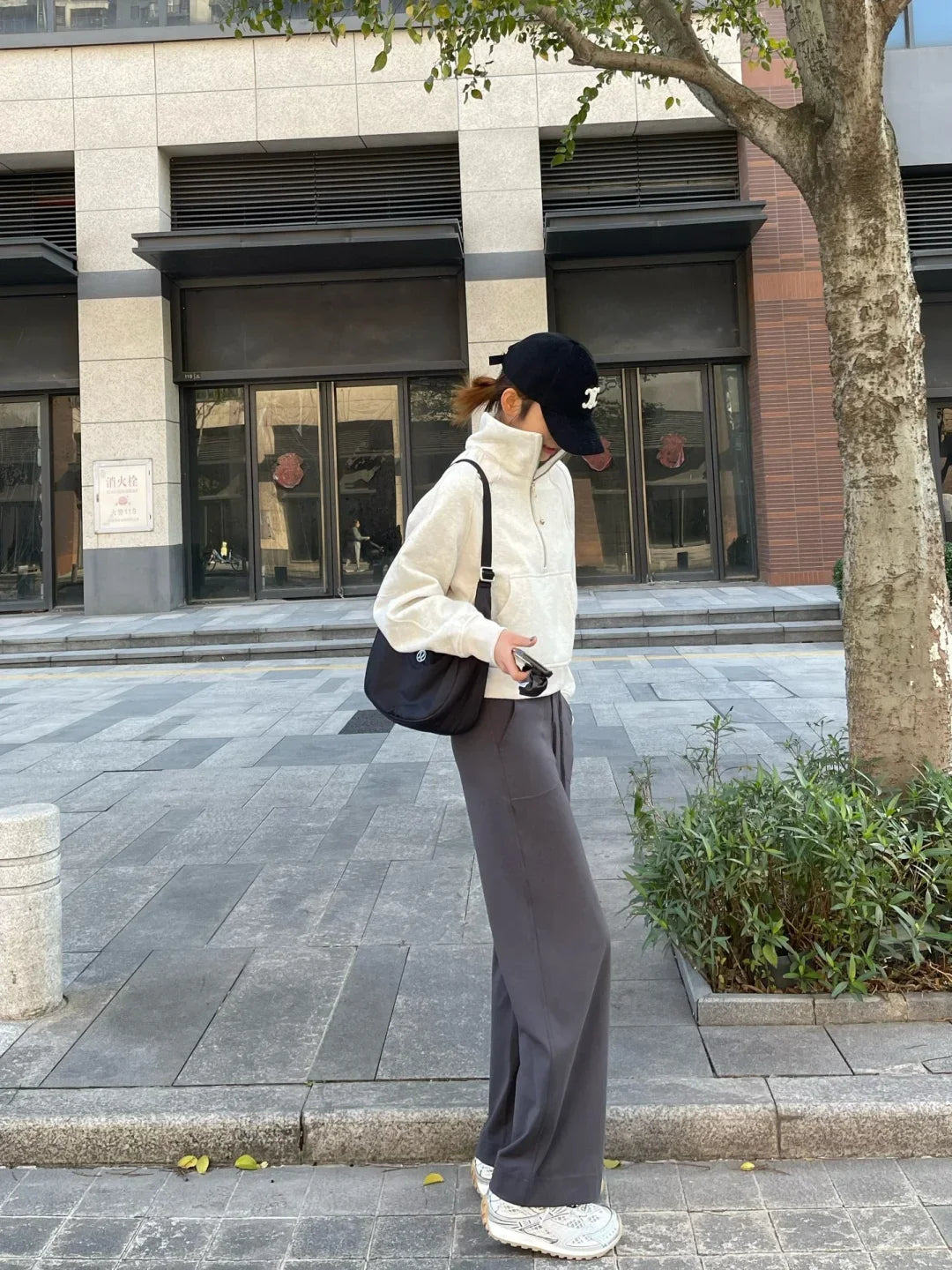 Women's High Waist Nylon Blend Wide Leg Pants for Casual Outdoor Outfits