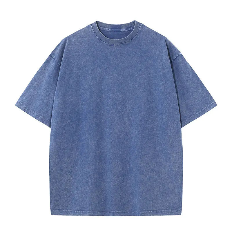 Solid Crew Neck Short Sleeve Loose Casual T Shirt