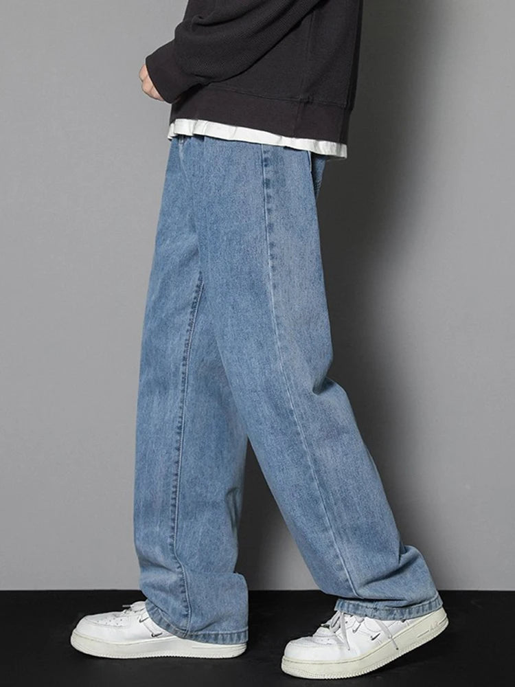Men's Wide Leg Denim Jeans for Casual Everyday Wear