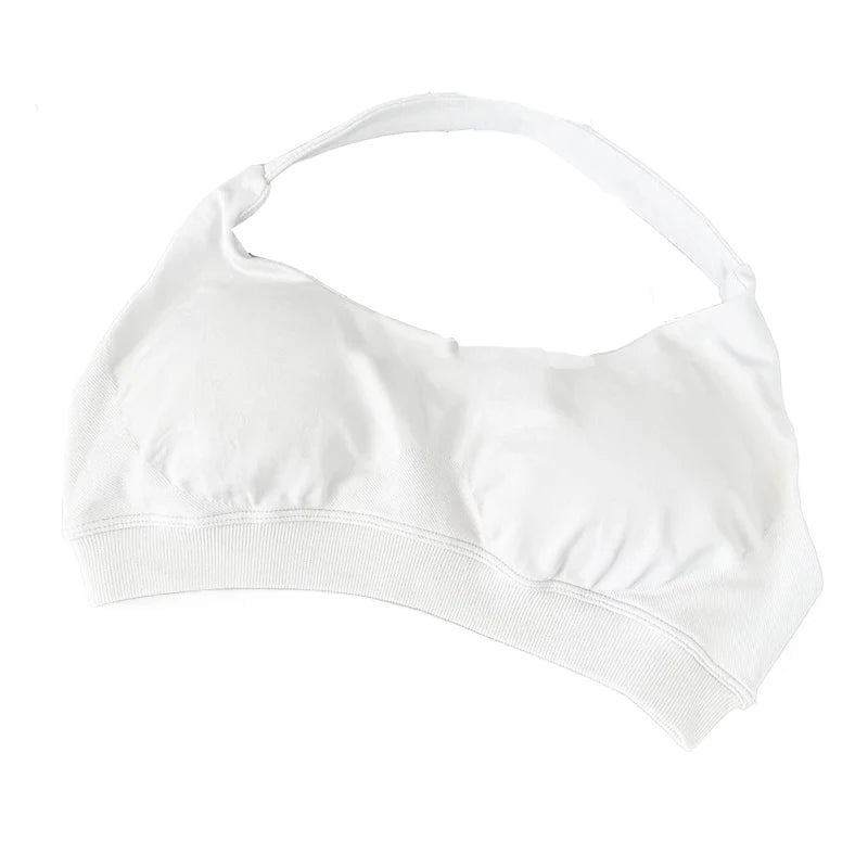 Women's Ruched Halter Neck Sports Bra