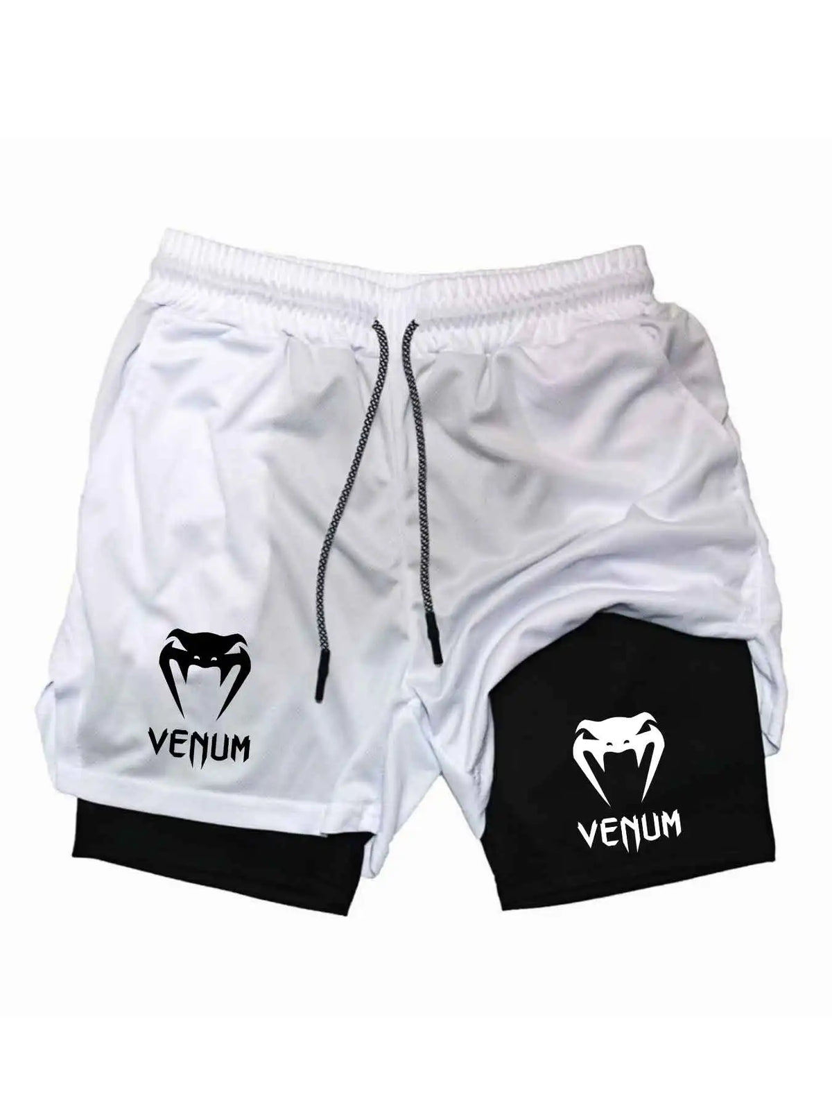 Double Layer Drawstring Running Shorts