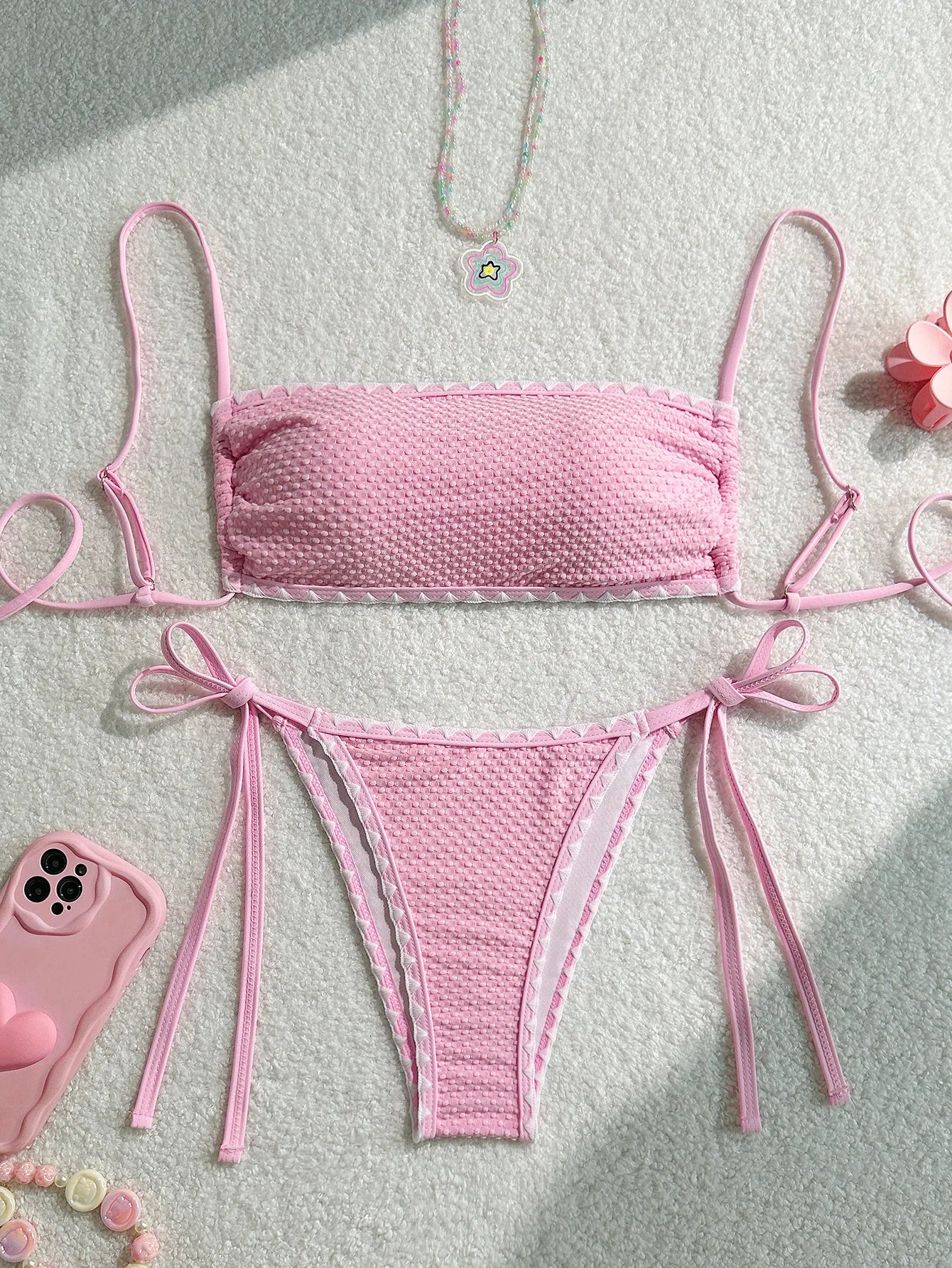 White Bandeau Bikini