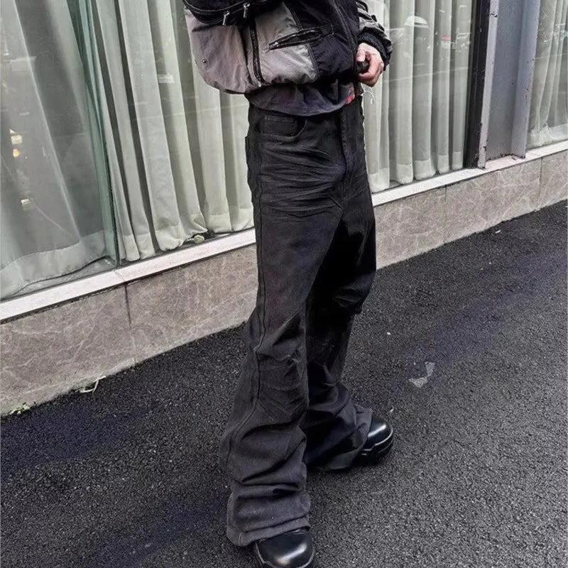 Men's Flared Denim Jeans for Casual Everyday Wear