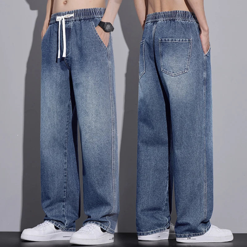Men's Wide Leg Denim Jeans for Casual Everyday Wear