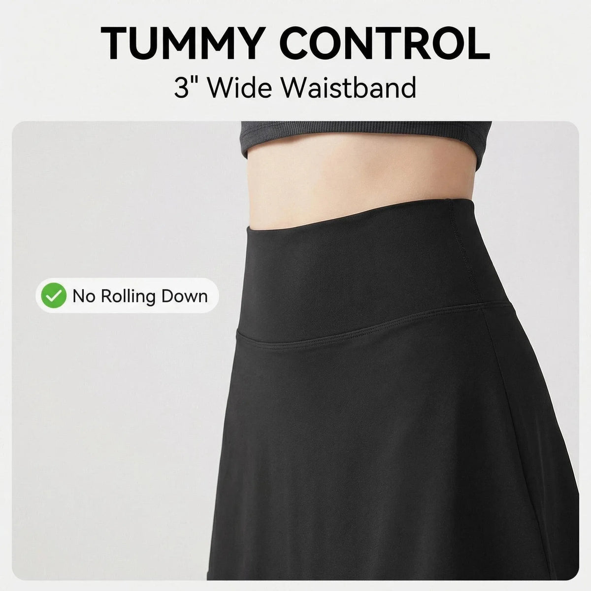 Women's Skirt Overlay Flared Pants with High Waist for Yoga and Casual Wear