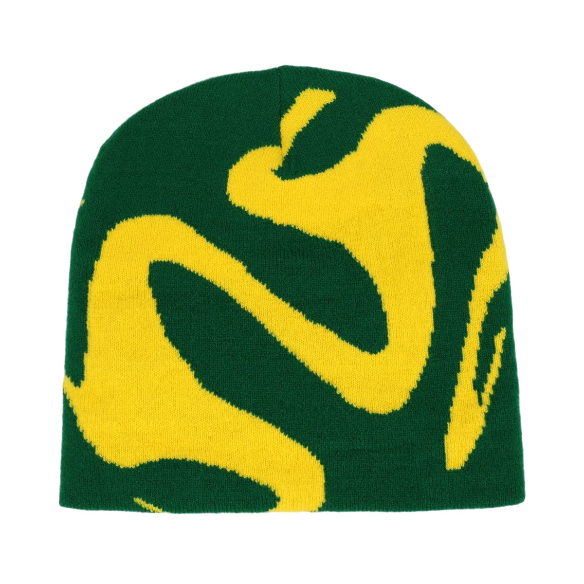 Graphic Knit Beanie with Letter and Pattern Style Options