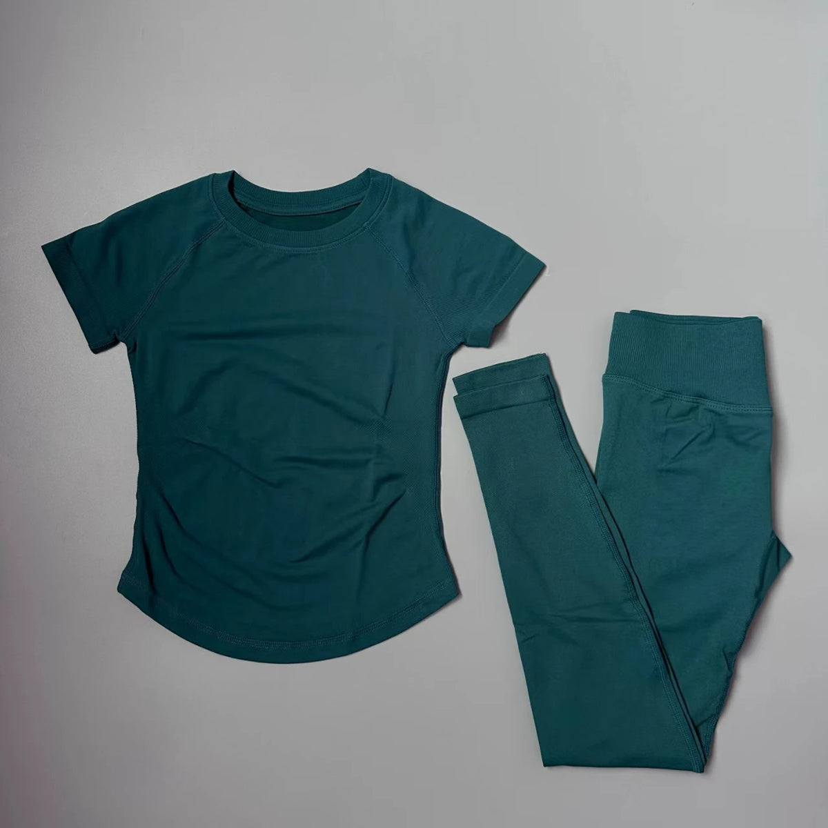 Women's Short Sleeve Yoga Top and Leggings Set
