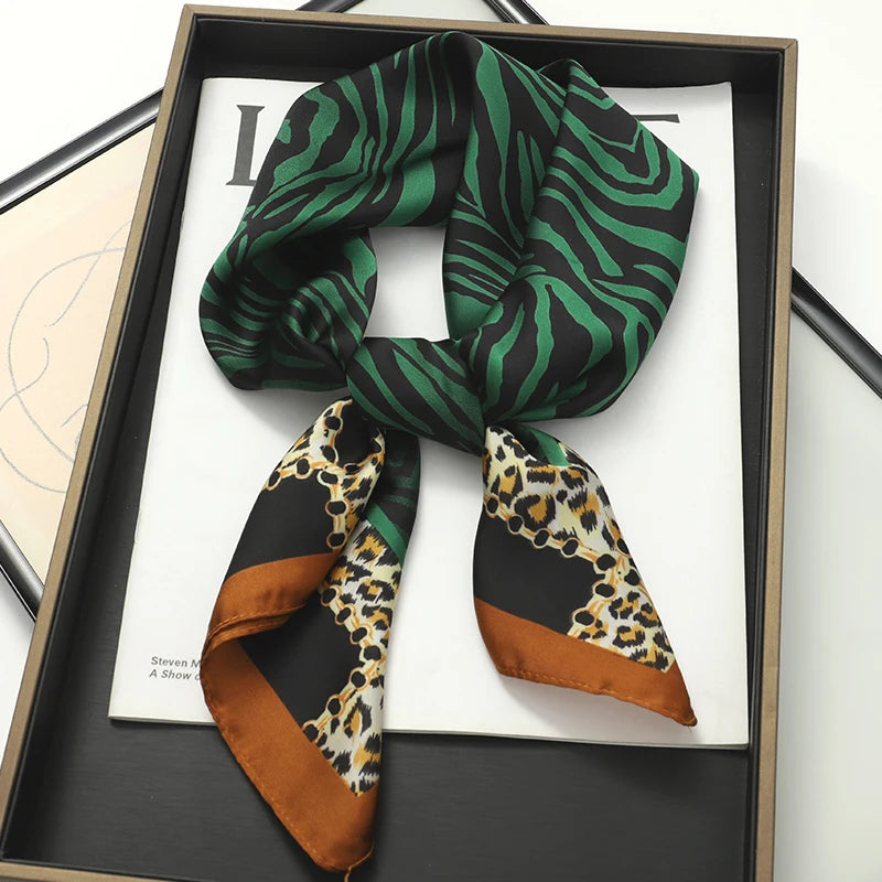 Floral Print Large Square Scarf for Draped Wrap Styling