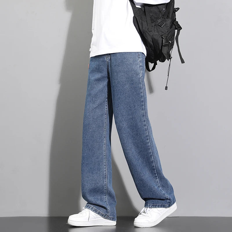 Men's Wide Leg Denim Jeans for Casual Everyday Wear
