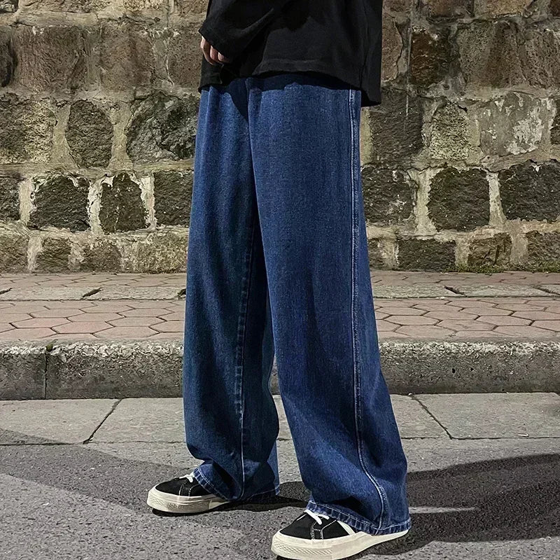 Men's Wide Leg Denim Jeans for Casual Everyday Wear