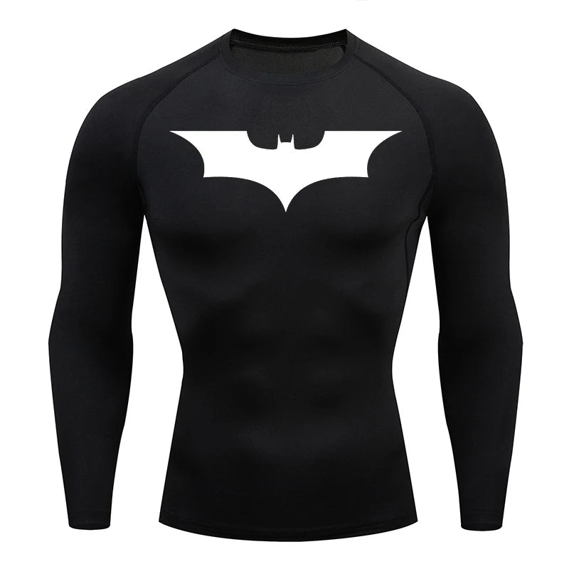 Fitted Crew Neck Long Sleeve Compression T Shirt