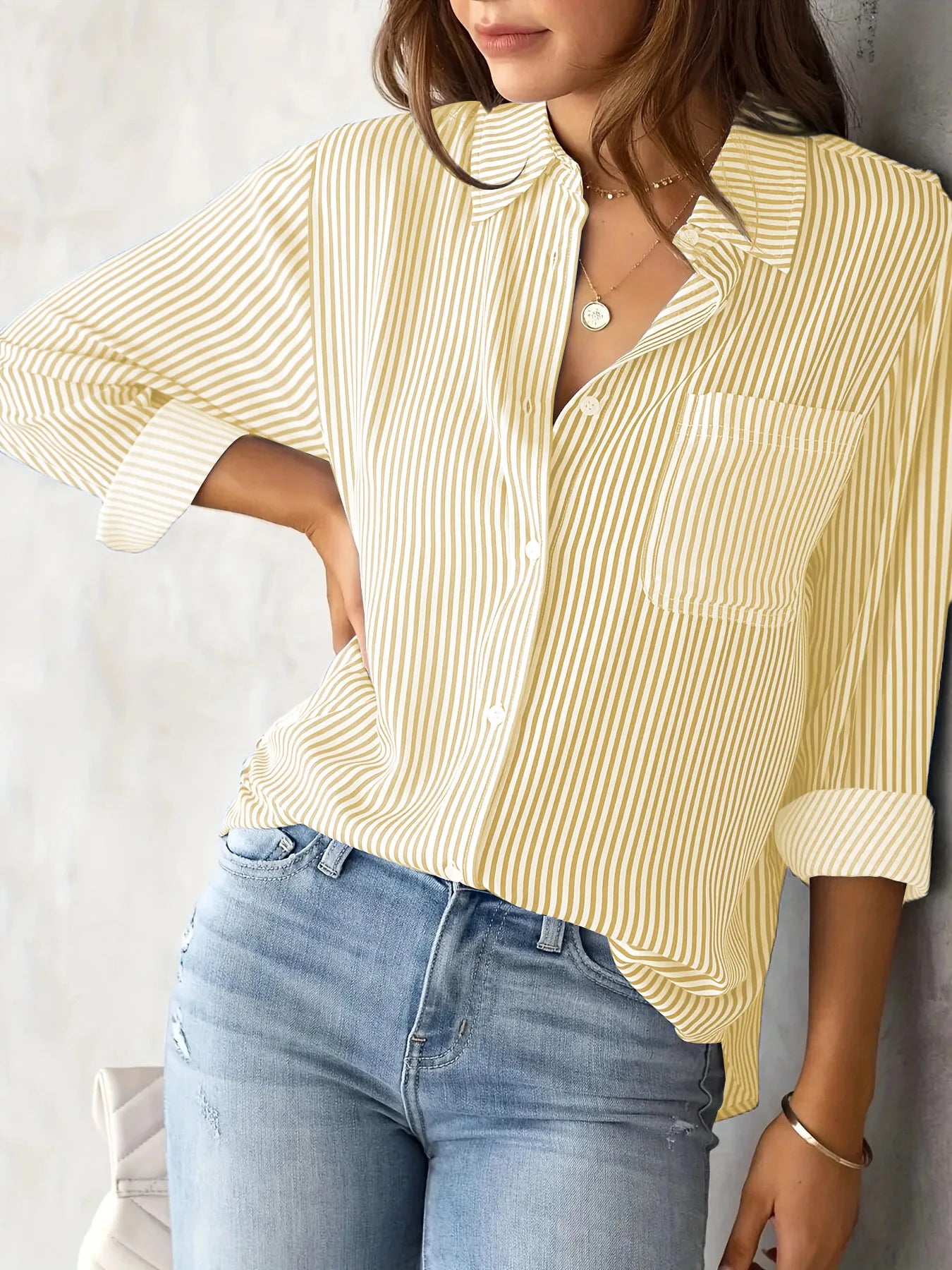 Women's Striped Long Sleeve Shirt