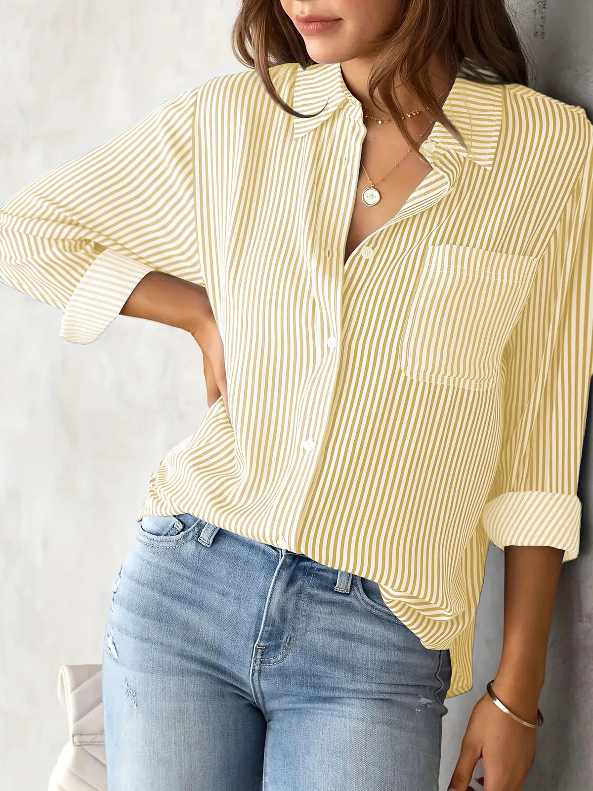 Women's Striped Long Sleeve Shirt